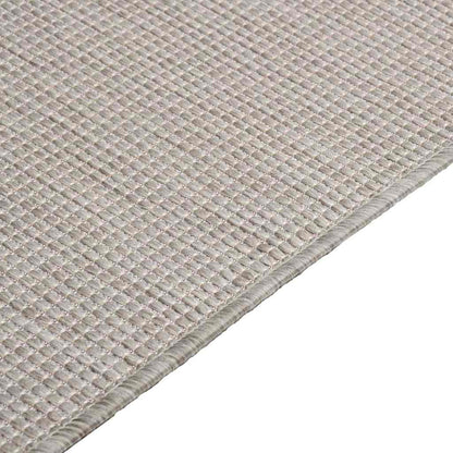 340778 vidaXL Outdoor Flatweave Rug 80x150 cm Light Grey