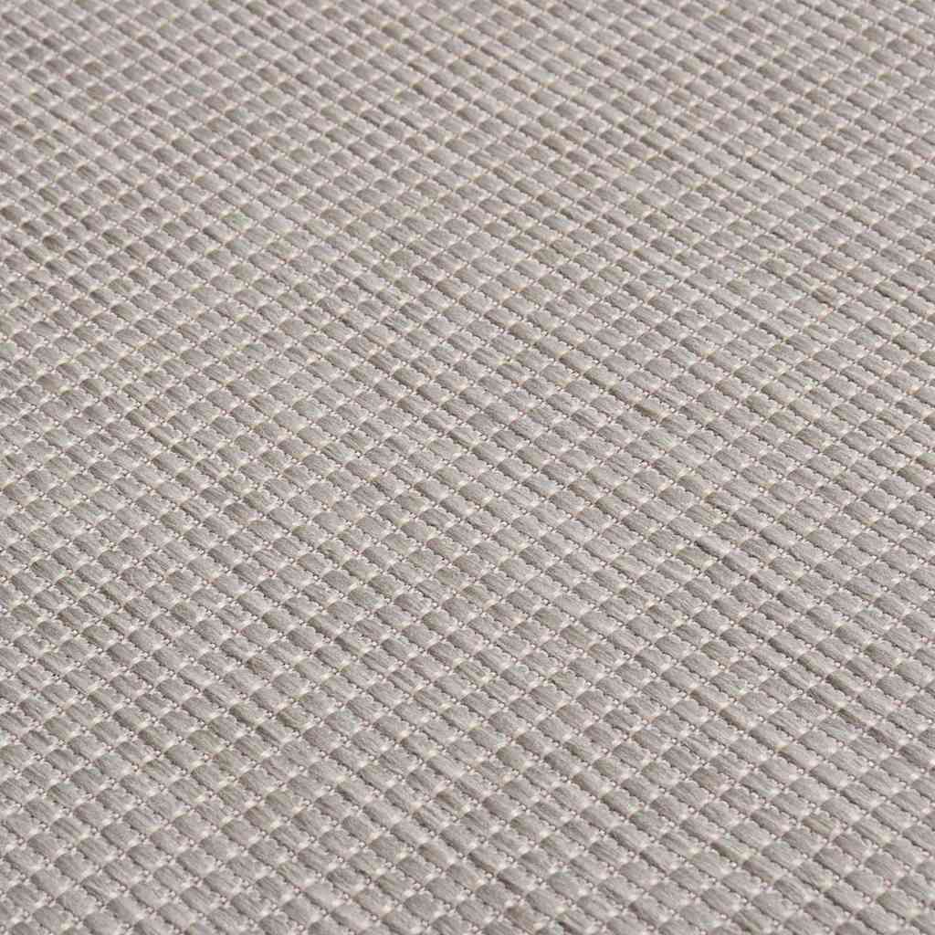 340778 vidaXL Outdoor Flatweave Rug 80x150 cm Light Grey