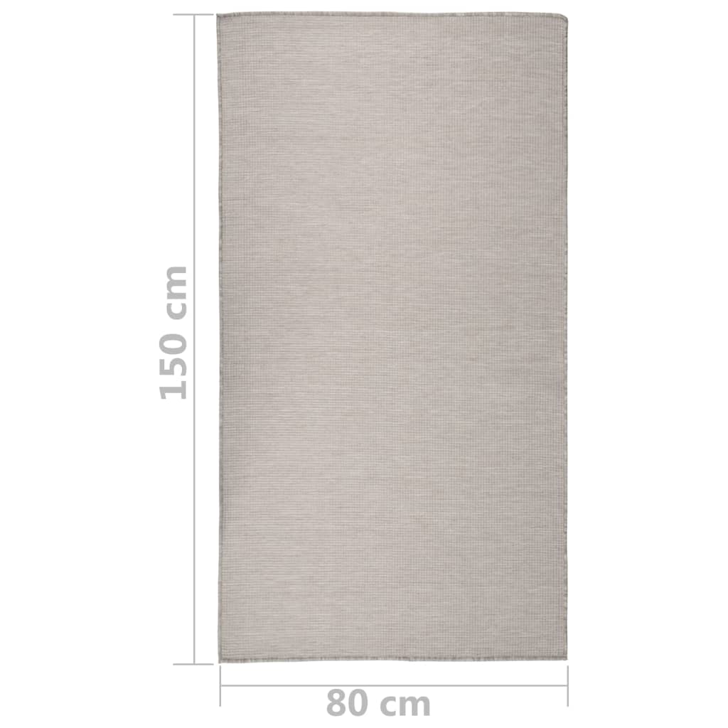 Outdoor Flatweave Rug 80x150 cm Light Grey