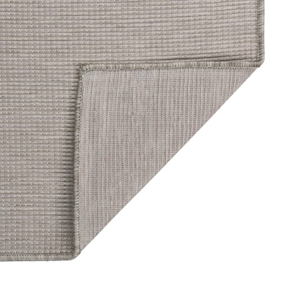 Outdoor Flatweave Rug 80x250 cm Light Grey