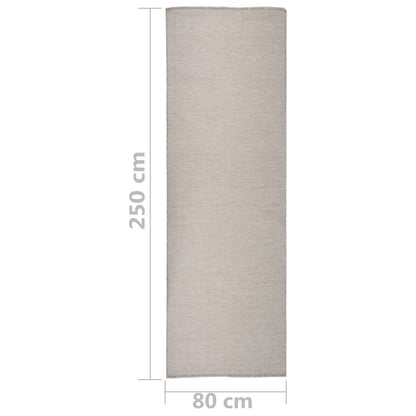 Outdoor Rug | Taupe | 100% Polypropylene | 80 x 250 cm