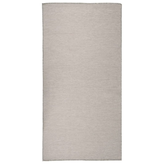 Outdoor Flatweave Rug 100x200 cm Light Grey