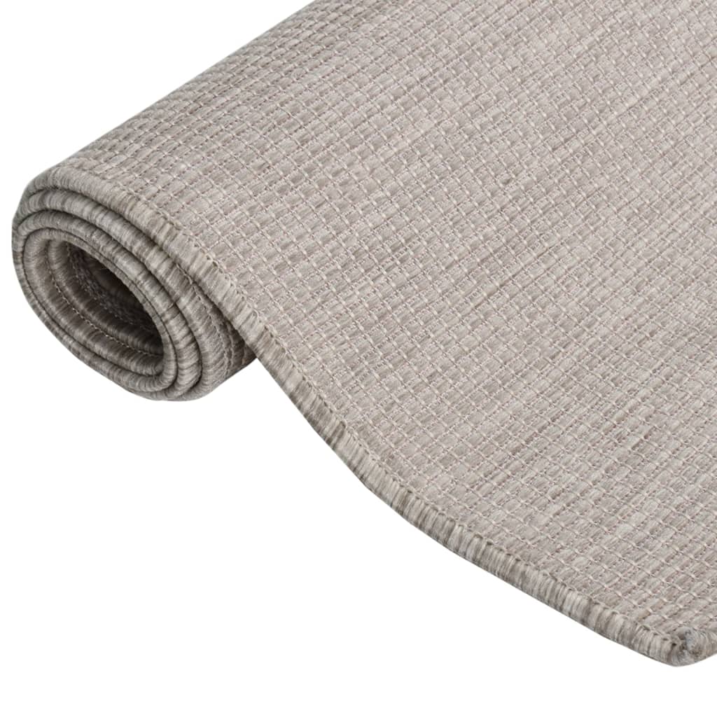 Outdoor Flatweave Rug 100x200 cm Light Grey