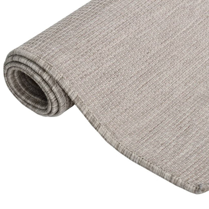 Outdoor Flatweave Rug 100x200 cm Light Grey