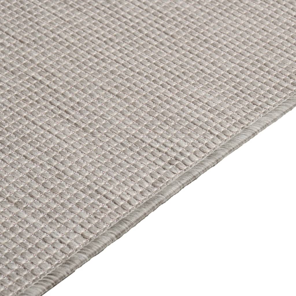 Outdoor Flatweave Rug 100x200 cm Light Grey