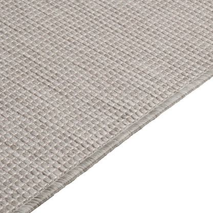 Outdoor Flatweave Rug 100x200 cm Light Grey