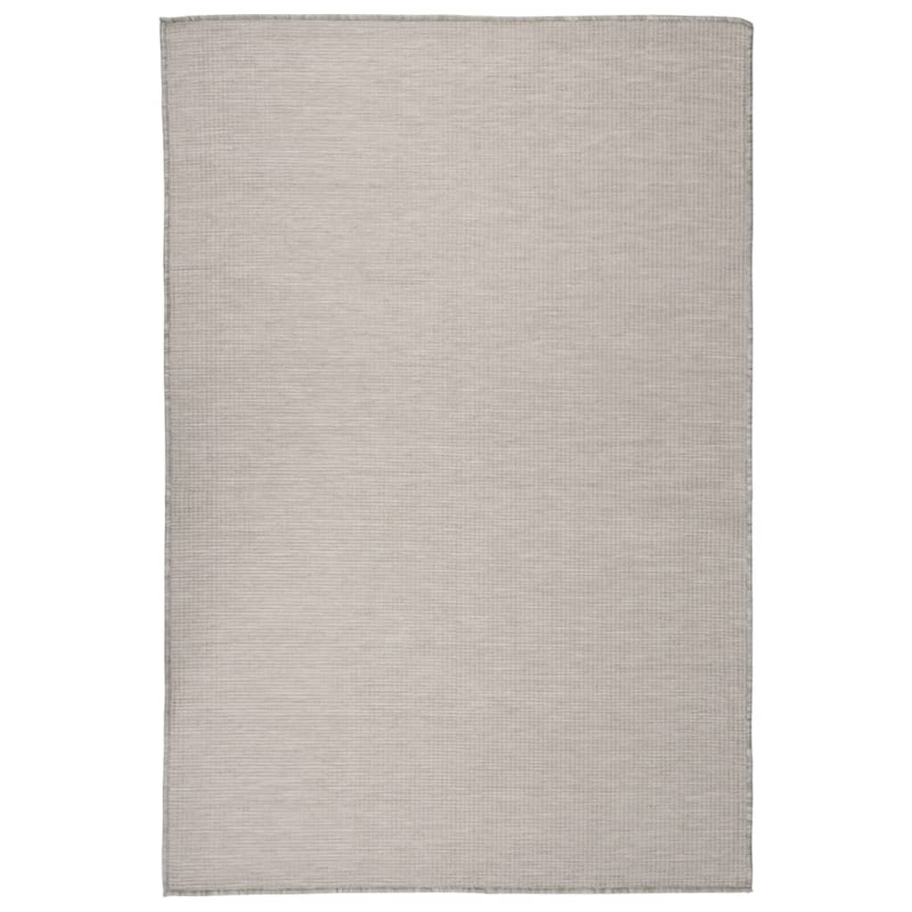 Outdoor Flatweave Rug 120x170 cm Light Grey