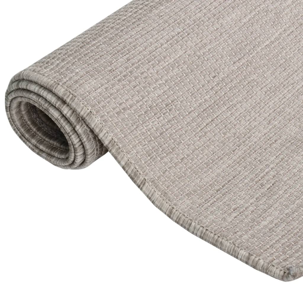 Outdoor Flatweave Rug 120x170 cm Light Grey