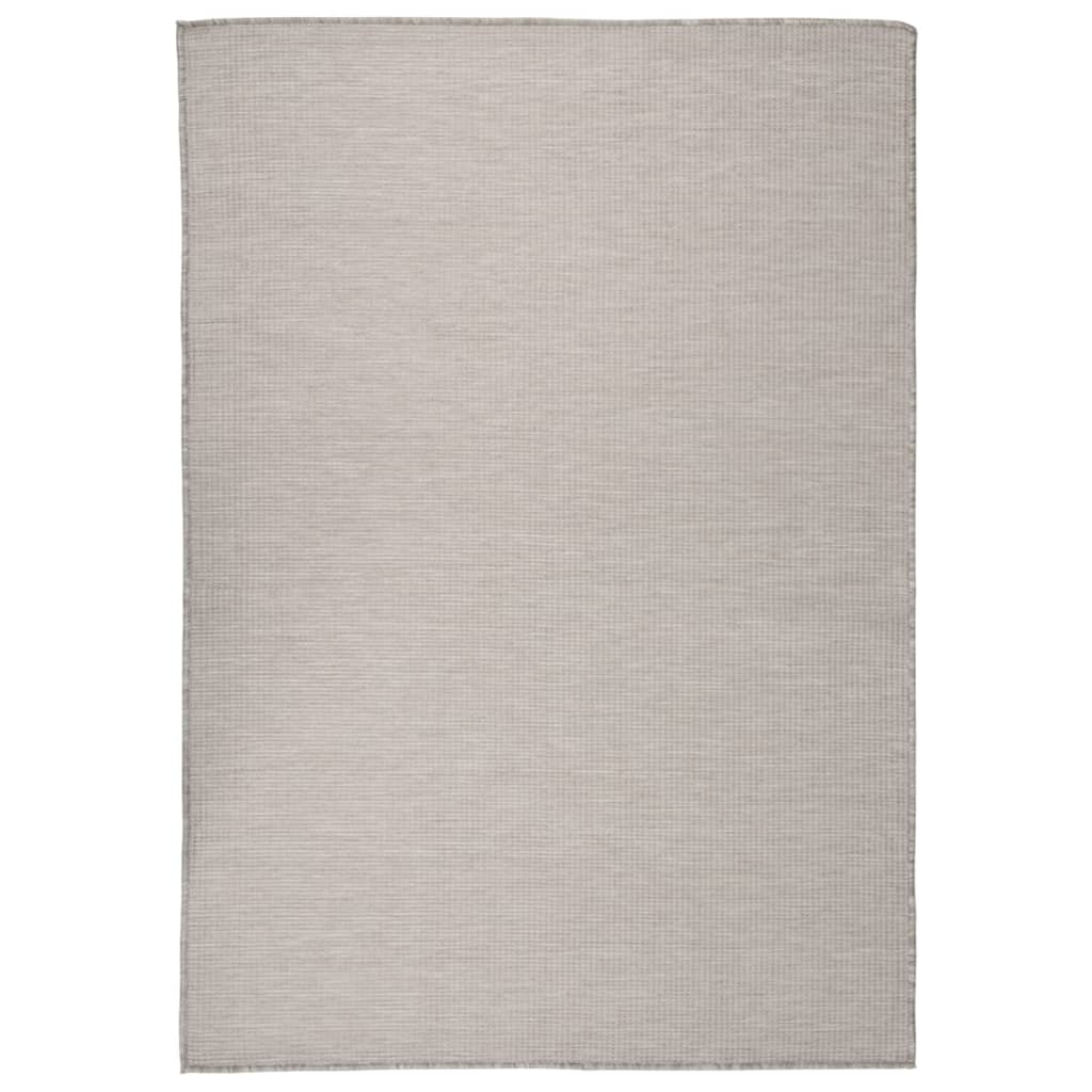 Outdoor Flatweave Rug 140x200 cm Light Grey