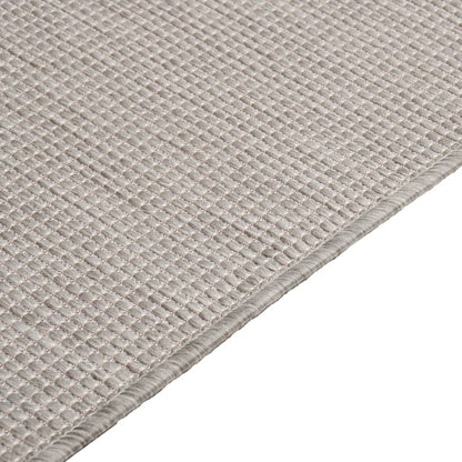 Outdoor Flatweave Rug 140x200 cm Light Grey