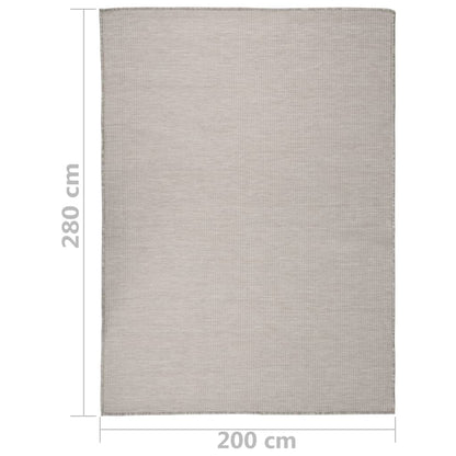 Outdoor Flatweave Rug 200x280 cm Light Grey