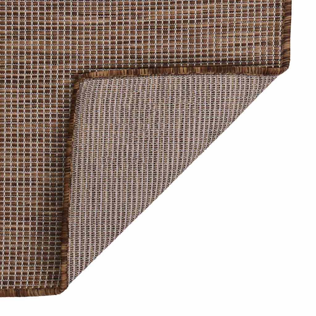 340786 vidaXL Outdoor Flatweave Rug 80x250 cm Brown