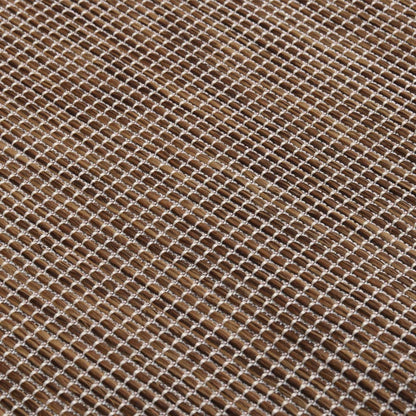 340786 vidaXL Outdoor Flatweave Rug 80x250 cm Brown