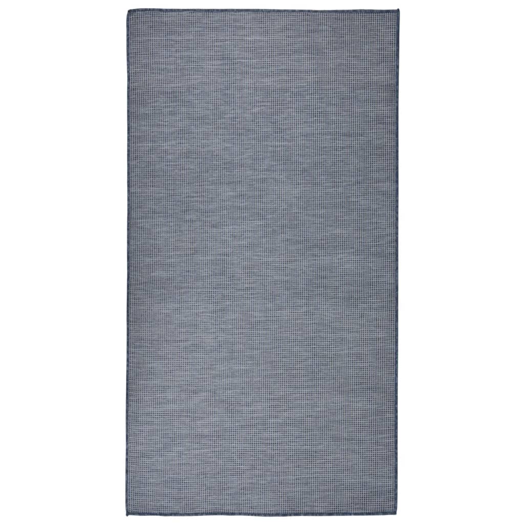 Outdoor Flatweave Rug 80x150 cm Blue