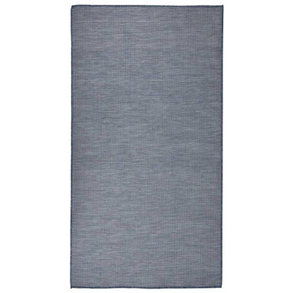 Outdoor Flatweave Rug 80x150 cm Blue