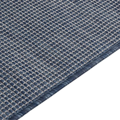 Outdoor Flatweave Rug 80x150 cm Blue