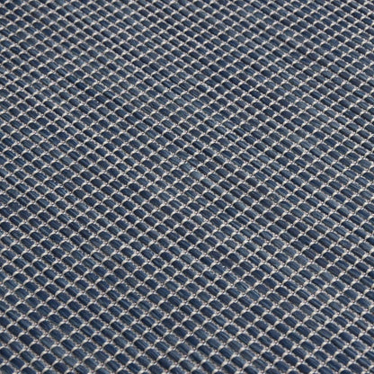 Outdoor Flatweave Rug 80x150 cm Blue