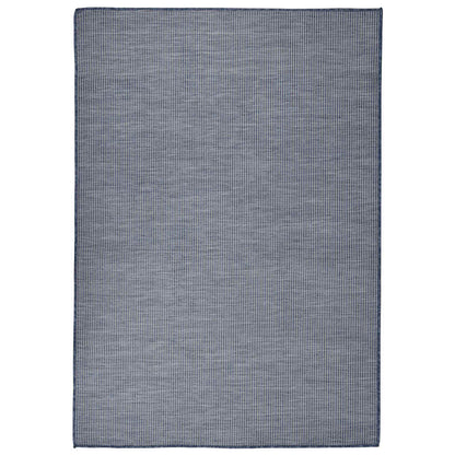 340797 vidaXL Outdoor Flatweave Rug 160x230 cm Blue