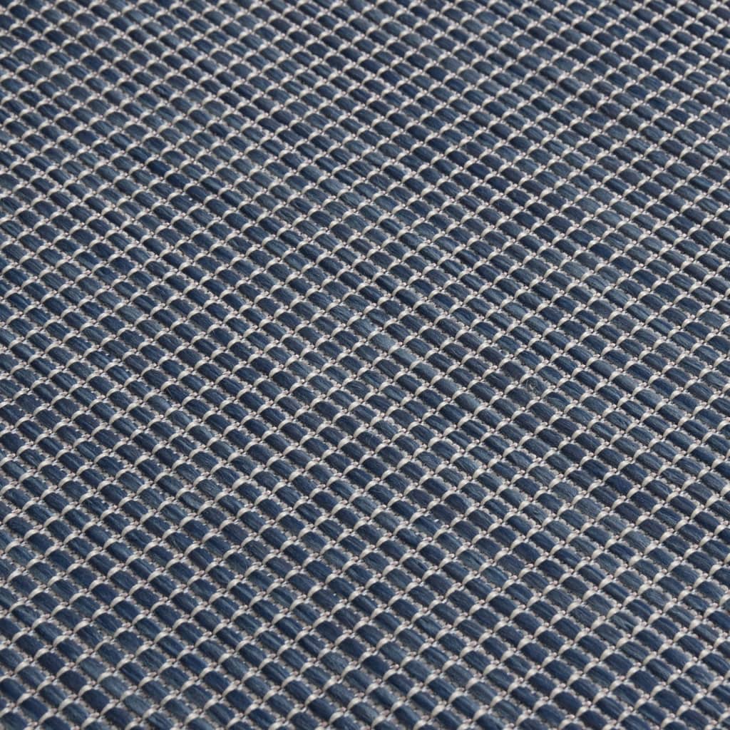 Outdoor Flatweave Rug 160x230 cm Blue