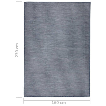 340797 vidaXL Outdoor Flatweave Rug 160x230 cm Blue