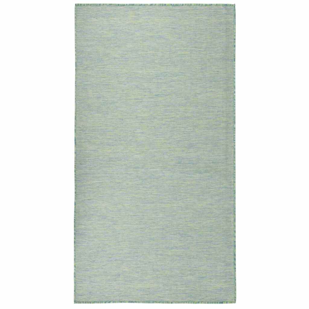 340799 vidaXL Outdoor Flatweave Rug 80x150 cm Turquoise