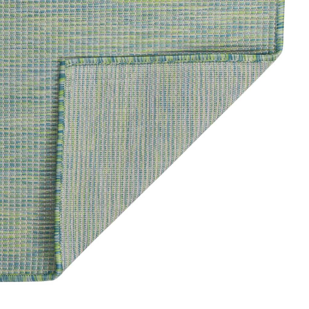 340799 vidaXL Outdoor Flatweave Rug 80x150 cm Turquoise