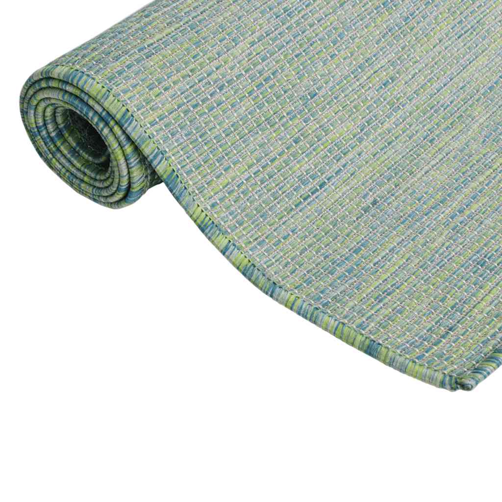 340799 vidaXL Outdoor Flatweave Rug 80x150 cm Turquoise