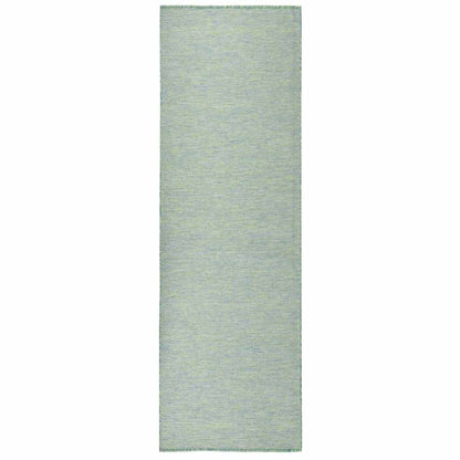 Outdoor Flatweave Rug 80x250 cm Turquoise