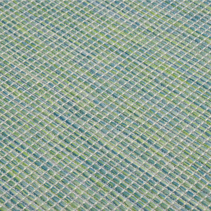 340801 vidaXL Outdoor Flatweave Rug 100x200 cm Turquoise