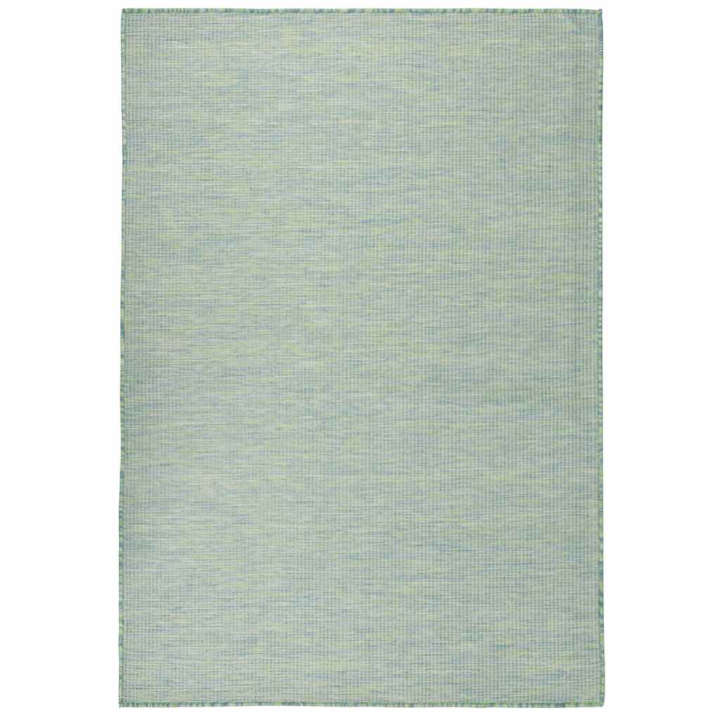Outdoor Flatweave Rug 160x230 cm Turquoise