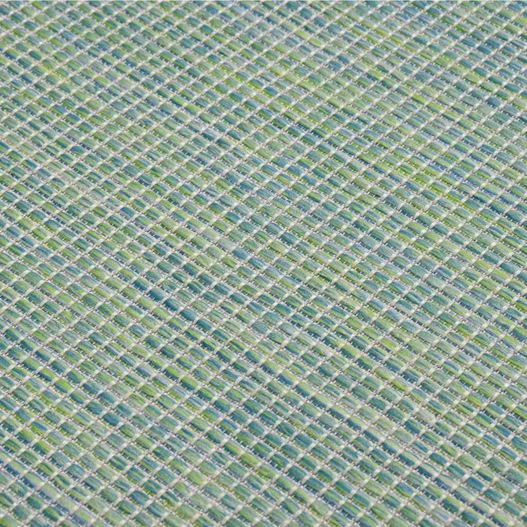 Outdoor Flatweave Rug 160x230 cm Turquoise