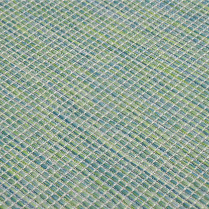 Outdoor Flatweave Rug 160x230 cm Turquoise