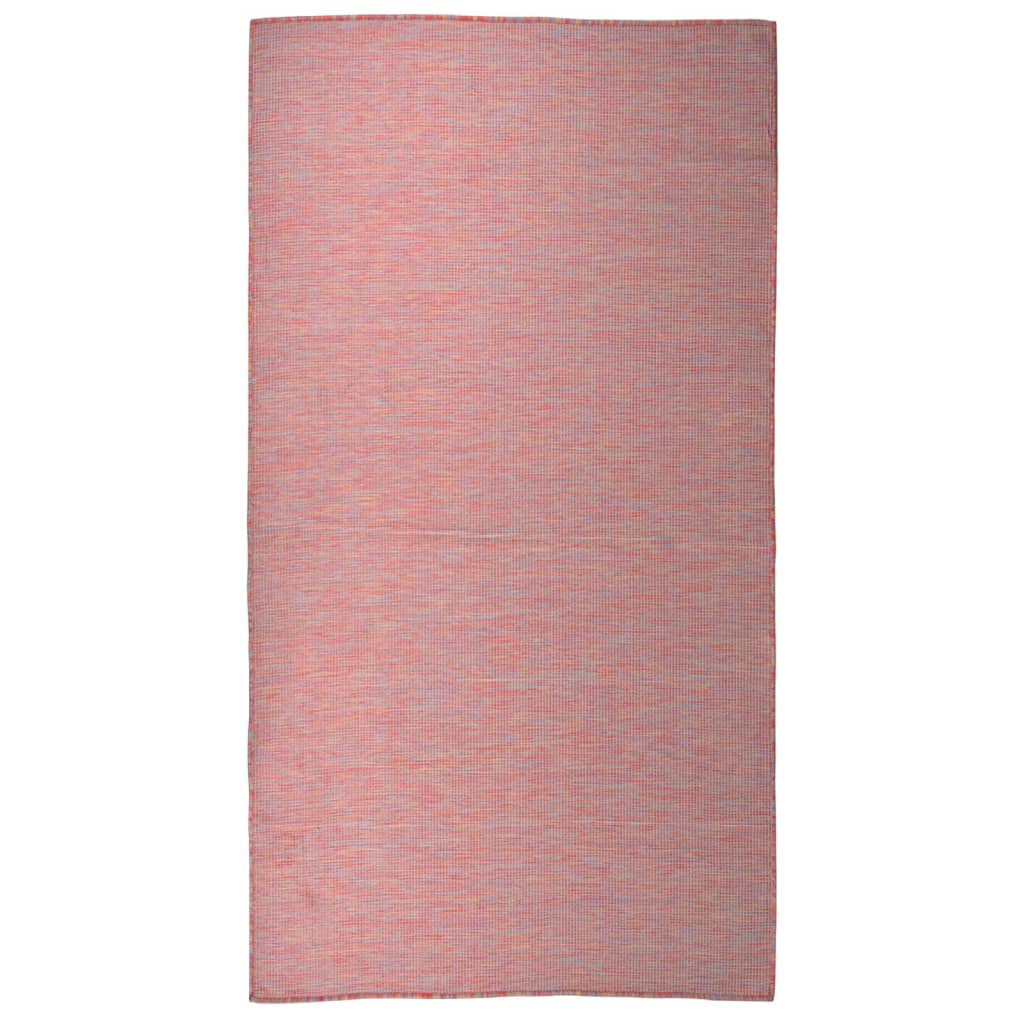 Outdoor Flatweave Rug 80x150 cm Red