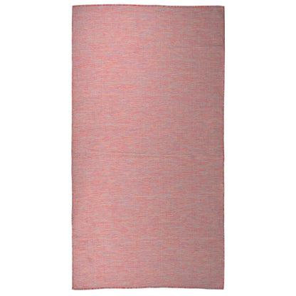 Outdoor Flatweave Rug 80x150 cm Red