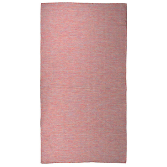 Outdoor Flatweave Rug 80x150 cm Red