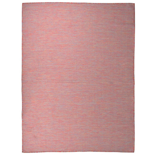 Outdoor Flatweave Rug 120x170 cm Red