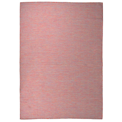 Outdoor Flatweave Rug 140x200 cm Red