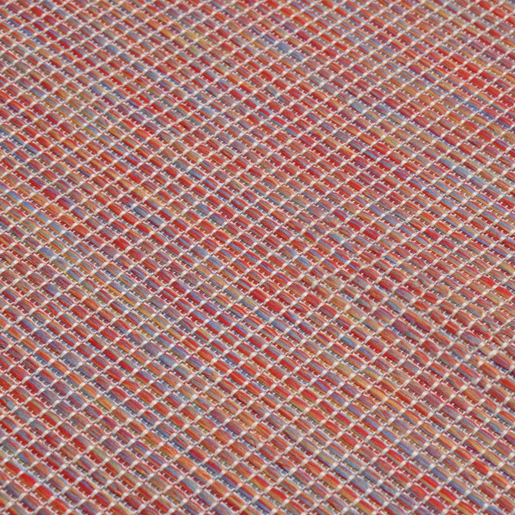 Outdoor Rug | Red | Polypropylene | 140 x 200 cm | Heavy Duty