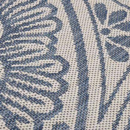 340827 vidaXL Outdoor Flatweave Rug 80x150 cm Blue Pattern