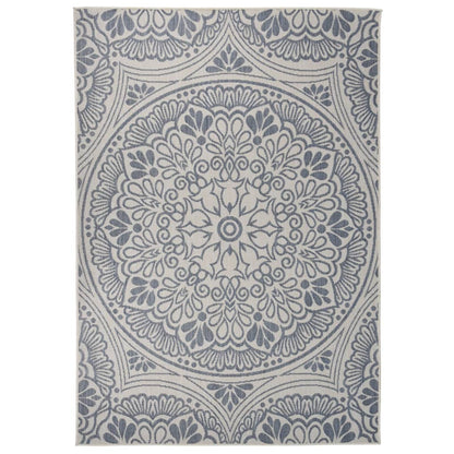 340832 vidaXL Outdoor Flatweave Rug 160x230 cm Blue Pattern