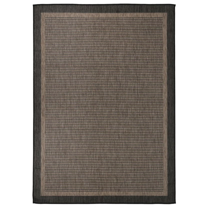 Outdoor Flatweave Rug 120x170 cm Dark Brown
