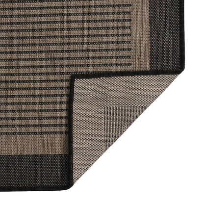 Outdoor Flatweave Rug 120x170 cm Dark Brown