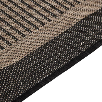 Outdoor Flatweave Rug 120x170 cm Dark Brown