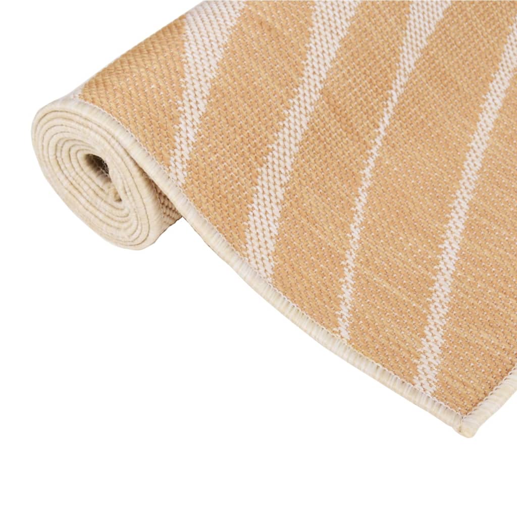 340858 vidaXL Outdoor Flatweave Rug 120x170 cm Leaf Pattern