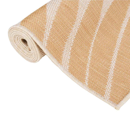 340859 vidaXL Outdoor Flatweave Rug 140x200 cm Leaf Pattern