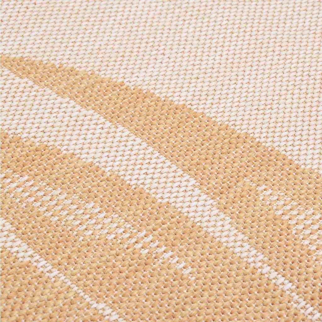 340859 vidaXL Outdoor Flatweave Rug 140x200 cm Leaf Pattern