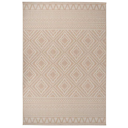 340867 vidaXL Outdoor Flatweave Rug 160x230 cm Brown Stripes