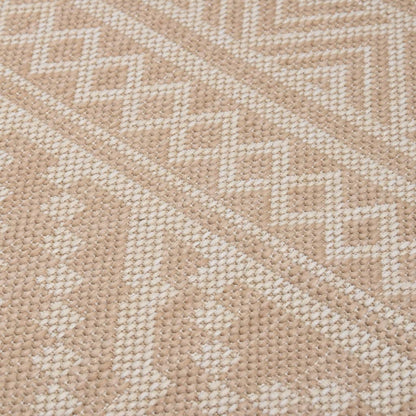 340867 vidaXL Outdoor Flatweave Rug 160x230 cm Brown Stripes