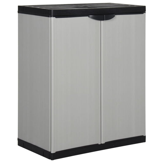 Garden Cabinet | Grey and Black | PVC and Polypropylene | Medium