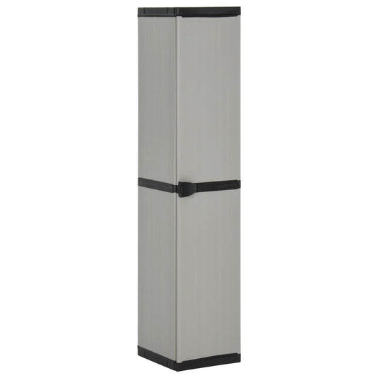 Garden Storage Cabinet | Grey and Black | PVC, Polypropylene | Medium